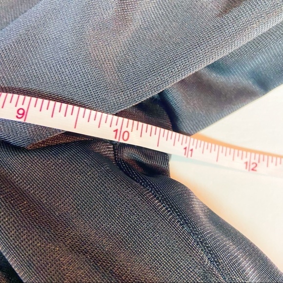 Adidas three stripe black blue cinch waist cropped athletic pants S - Picture 8 of 10